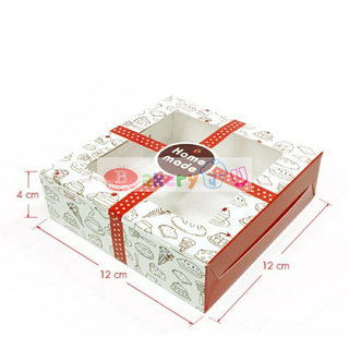 กล่องขนม กล่องบราวนี่ 12x12 ซม แพ๊ค 20 ชิ้น