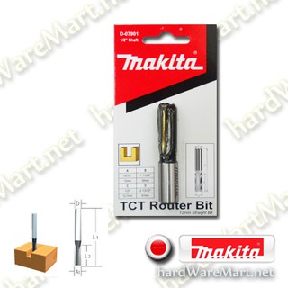 MAKITA ดอกเร้าเตอร์ แกน 1/4" ดอกตรง 6.5x20mm 733238-9 D-09173