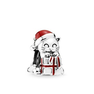 (พร้อมส่ง)*New*Pandora Christmas Kitten Charm