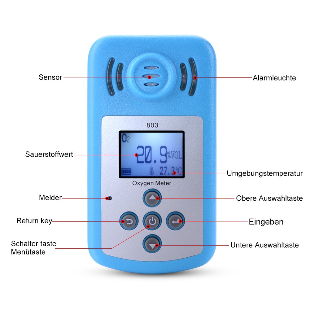安检器2022 New KXL803 ortable O2 Oxygen Detector Oxygen Concentration ...