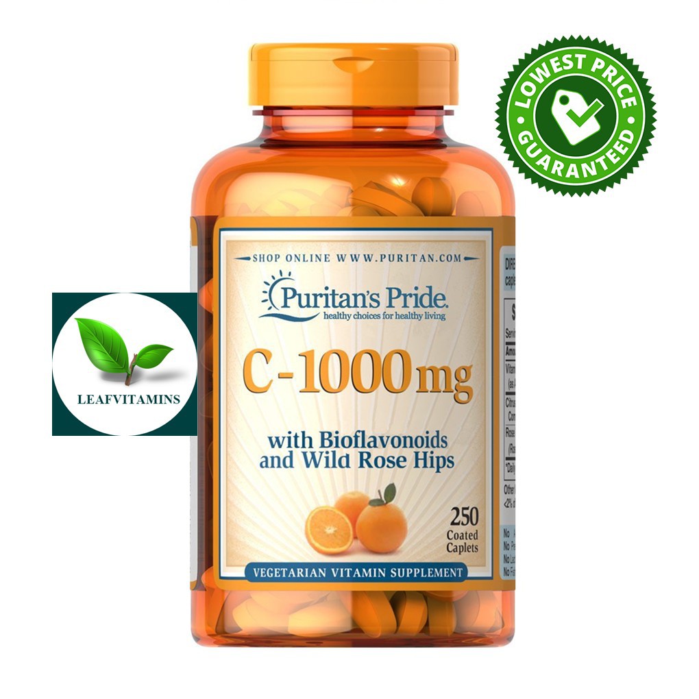 ว ตาม นซ ว ตซ Vitamin C Vit C Puritan S Pride Vitamin C 1000 Mg With Bioflavonoids Rose Hips 250 Caplets Shopee Thailand