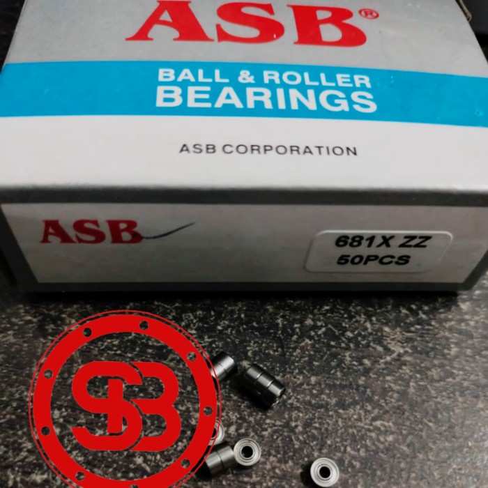 แบริ่ง / Laker / Laher 681 XZZ ASB GUARANTEEED ORIGINAL (1.5mm X 4mm x 2mm)
