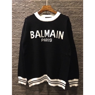 เสื้อกันหนาวแขนยาว มาแล้วคะ แจ้งหมดทักได้เลย BALMAIN VERTICAL SWEATER SHIRT  งานunisex สั่งตามขนาด Size M / L / XL / XXL