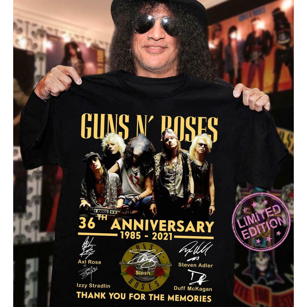 Guns N Roses 36Th Anniversary 1985 2022 Thank You Men Tshirt Cotton