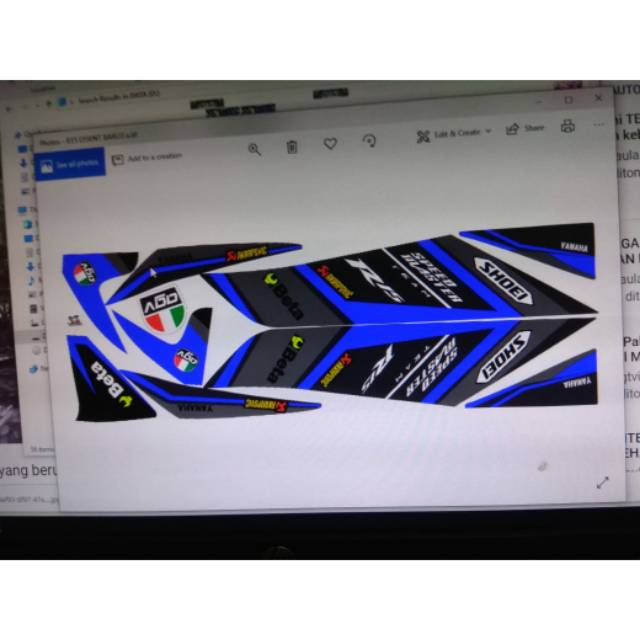 YAMAHA R15 V2 DECAL. SEMI แถบเต็ม R15 V2