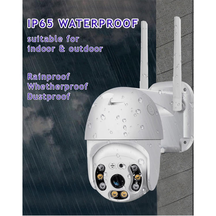 T-WOLF C500 3MP กล้อง IP กล้องวงจรปิดกลางแจ้ง PTZ Wifi กล้องรักษาความปลอดภัย IP 1080P FHD Night Visi