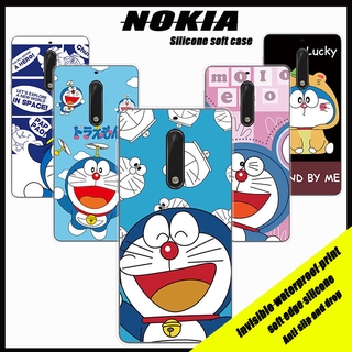 Nokia1 Nokia2 Nokia3 Nokia5 Nokia6 Nokia7 ฝาครอบเคสโทรศัพท์มือถือพิมพ์การ์ตูนใส Doraemon ชุด