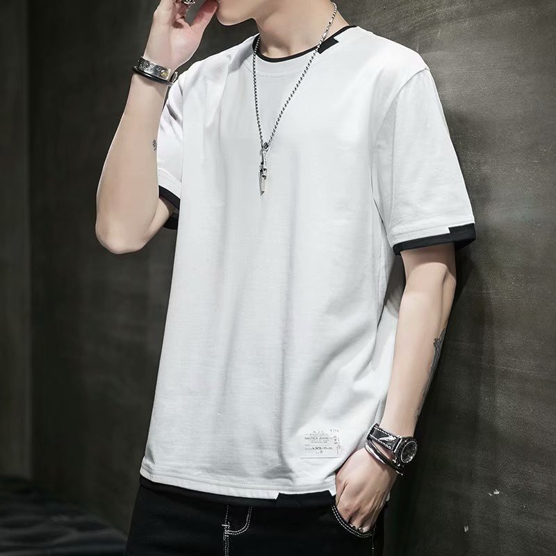 easy เสื้อยืดคอกลมแขนสั้นผู้ชายสีพื้น รุ่น 3126