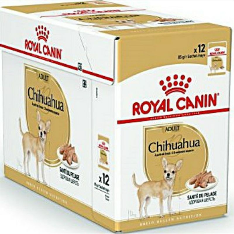 อาหารเปียก Royal Canin CHIHUAHUA ADULT  สำหรับสุนัขพันธุ์ชิวาวา 12 ซอง(1 กล่อง)