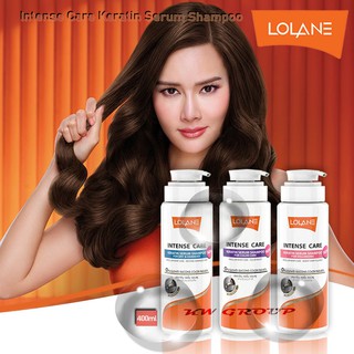 Lolane Intense Care Serum Shampoo ฟื้นบำรุงเส้นผม เพิ่มวอลลุ่ม ผมไม่ลีบแบน Color Carem,Dry &amp; Damaged,Volumizing 400ml