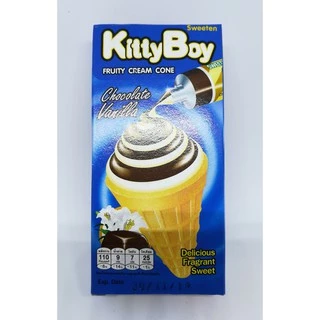 คิตตี้บอย Kitty Boy ขนมของเด็กวัยเก๋า ครีมแอนด์โคน ฟรุตตี้ครีมโคน ยังไม่ลองต้องลองเลย ขนมย้อนวันวาน