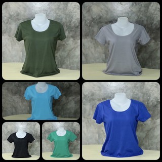 เสื้อยืดคอยู อก 36 นิ้ว  Cotton 100% ใส่สบาย