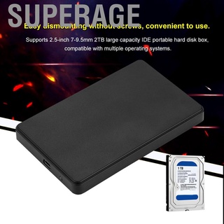 Superage กล่องฮาร์ดดิสก์มือถือ Ide Parallel พอร์ต ความเร็วสูง Hdd 2.5 นิ้ว