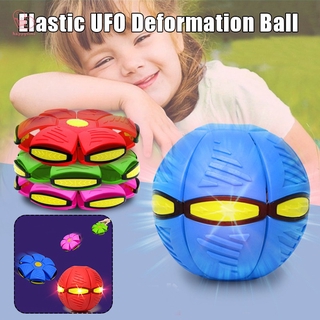 【สินค้ามีจำหน่าย】 Magic Transform Ball Best-Selling Outdoor Toys New Flying UFO Flat Throw Disc Ball Toy Kid Outdoor Garden Beach Game HT