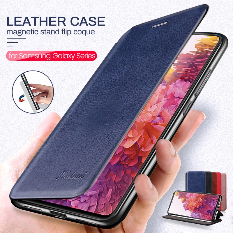 Flip Leather Casing Samsung Galaxy S20 S21 FE / Plus / Ultra S20+ S21+ S20fe S21fe Note 20 Ultra 5G Magnetic Stand Card Holder Phone Case Wallet Cover