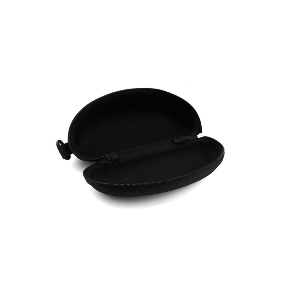 กล่องใส่แว่นตา มีซิป สีดํา ตะขอ สากล พกพาสะดวก