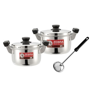 ชุดหม้อ CARRY 5 ชิ้น/ชุด ZEBRA เครื่องครัว เครื่องครัวและอุปกรณ์ ห้องครัวและอุปกรณ์ COOKWARE SET ZEBRA CARRY 5PCS