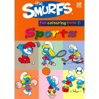 สมุดระบายสี แบบฝึกหัดเด็ก The Smurfs Fun Colouring Book 6