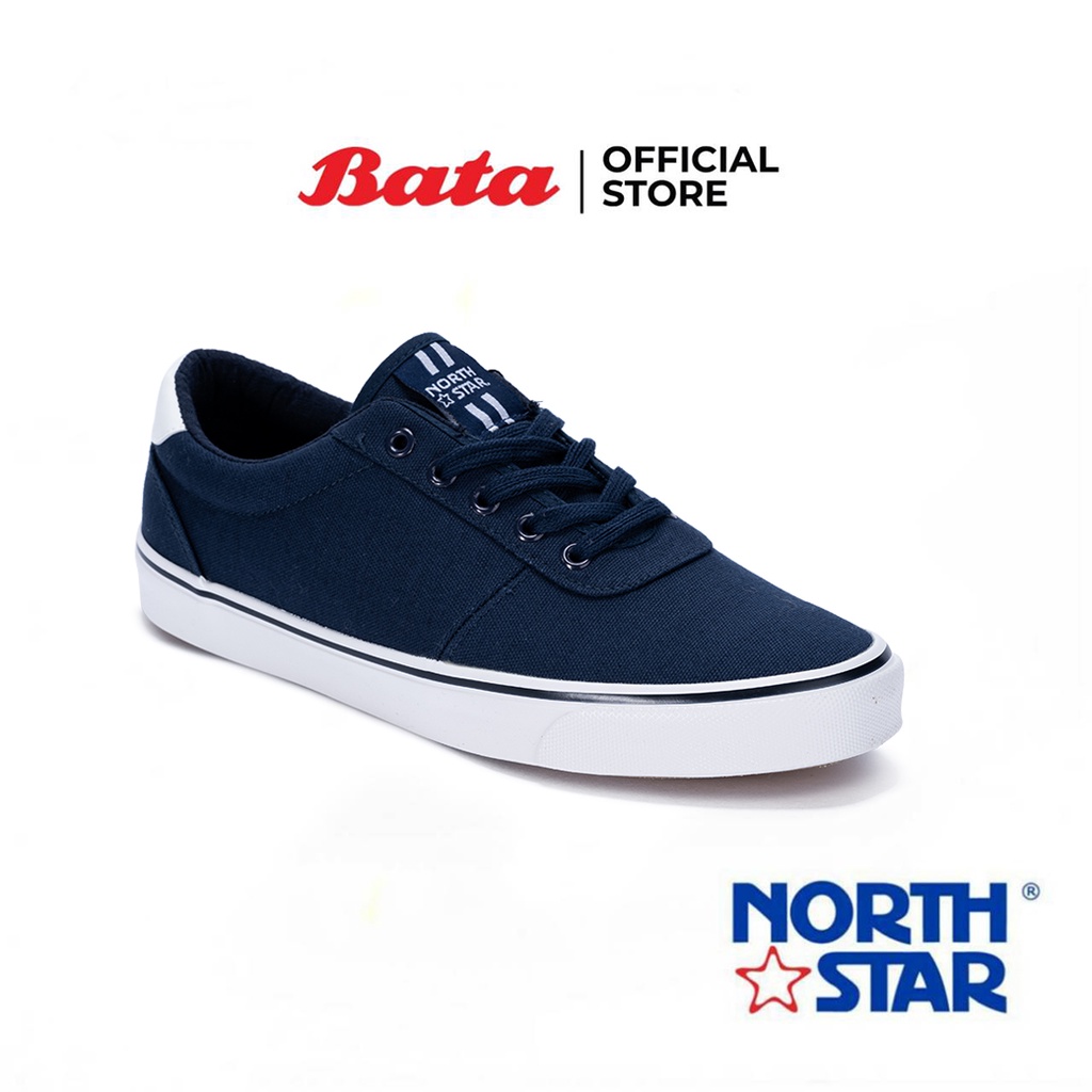 Bata บาจา ยี่ห้อ North Star รองเท้าผ้าใบสนีคเกอร์แฟชั่น แบบผูกเชือก ดีไซน์เท่ห์ สวมใส่ง่าย สำหรับผู้ชายรุ่น Raul สีกรมท่า 8299039