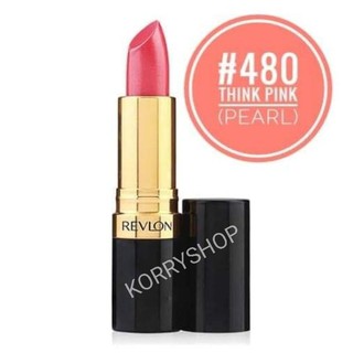 Revlon lipstick #480 Think Pink ชมพูมุก