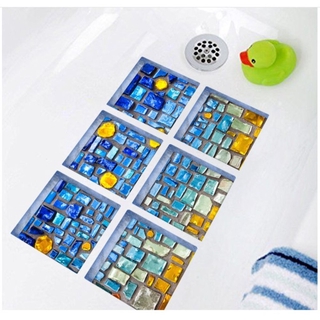 สติ๊กเกอร์ตกแต่ง อ่างอาบน้ำ 6 ชิ้น 3D Sticker for Bathtub Decoration Set of 6 Pieces