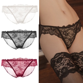 Varsbaby กางเกงชั้นในเชียร์เซ็กซี่ Low Rise Lace Floral Bowknot ชุดชั้นใน N079