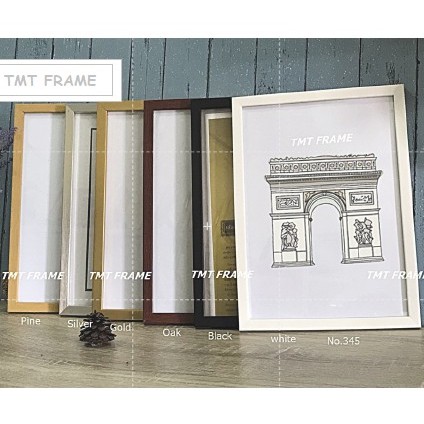กรอบรูป มินิมอล  ใส่รูปภาพ,ใบประกาศนียบัตร  ขนาดภาพ A4(21x29.7cm), 8x10",8x12,10x12" +กระจกด้านหน้า ขาตั้ง หูแขวนผนัง+