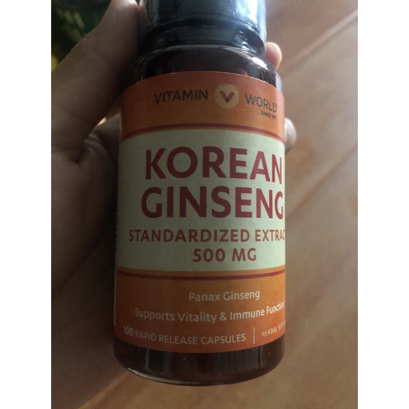 vitamin world Korean Ginseng  500 mg 100 เม็ด
