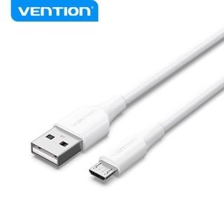 Vention สายชาร์จ Micro USB 2A ปัจจุบัน ทนทาน สายเคเบิลแจ็กเก็ต PVC เข้ากันได้กับโทรศัพท์มือถือ Xiaomi / Samsung