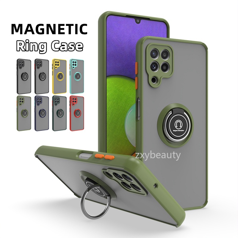 เคสโทรศัพท์มือถือ กันกระแทก พร้อมแหวนแม่เหล็กตั้งโทรศัพท์ สําหรับ Samsung S23 FE S22 Ultra S22+ S24+ S24 Plus 5G