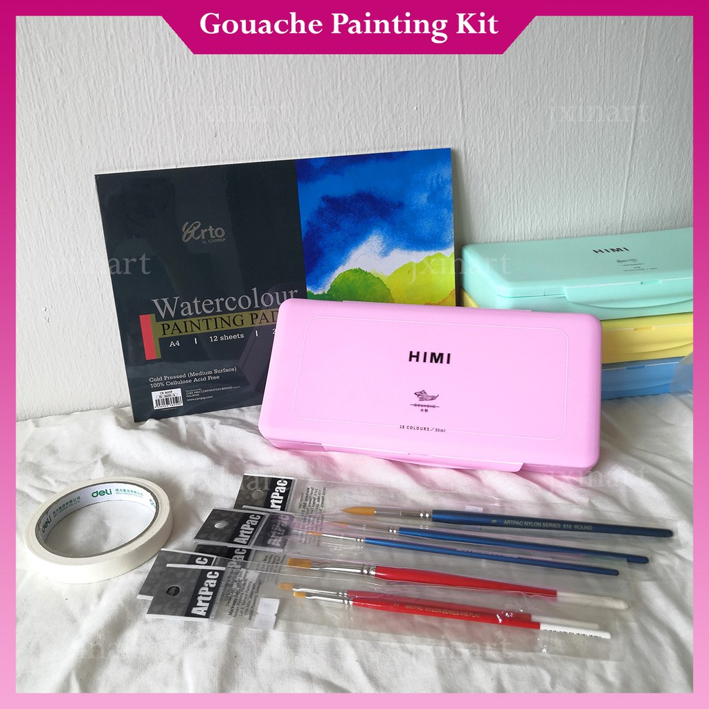 ชุดระบายสี Miya Himi gouache jelly gouache ชุดวัสดุวาดภาพสีน้ํา