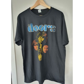 เสื้อยืดคอกลมThe Doors T-shirt เสื้อยืดผ้าฝ้ายแท้