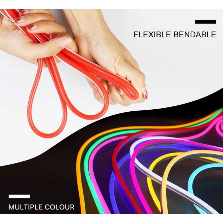 LED Neon Flex ไฟเส้นนีออนเฟล็กซ์ ระยะตัด 1 cm. ความยาว 1 เมตร