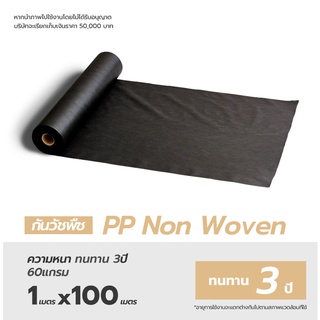 คุ้มมาก ลด 50% ❗37บาท/ตรม. Matai พลาสติกคลุมดิน Weed Mat PP Non-Woven Size 1x100m ป้องกันรังสีUV รุ่นน้ำไหลผ่านเร็ว