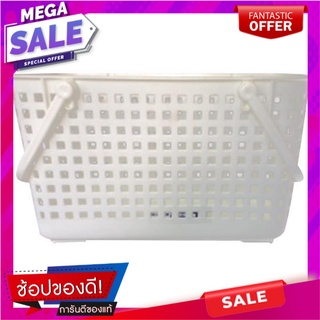 ตะกร้าผ้าเหลี่ยมหูหิ้ว G-WARE 2545 ขาว ตะกร้าผ้า SQUARE LAUNDRY BASKET WITH HANDLE G-WARE 2545 WHITE อุปกรณ์จัดเก็บเสื้อ