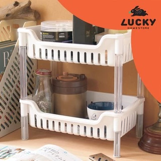 LUCKY HOME ชั้นวางของ 2 ชั้น AE-272 ขนาด( กว้าง x ยาว x สูง ): 18 x 30 x 31 cm