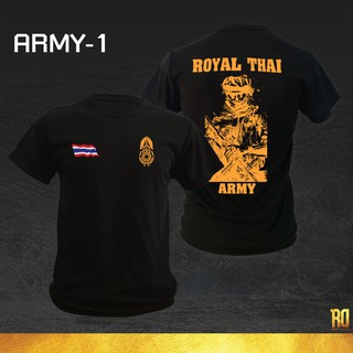 เสื้อซับในทหาร  แขนสั้นคอกลม ARMY-1