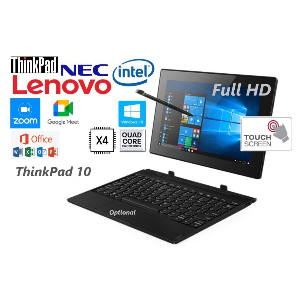 Lenovo Thinkpad 10 Tablet Laptop Win10 Nec Pc Tvqs Shopee Thailand