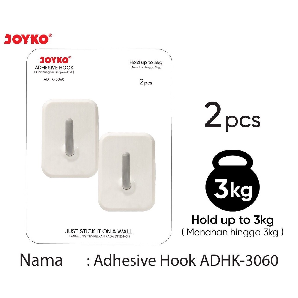 GANTUNGAN JOYKO ADHESIVE HOOK/ADHESIVE HOOK ADHK-3060 2PCs