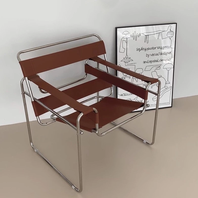 เก้าอี้หนัง Wassily Chair สไตล์ Mid-century thumbnail 3