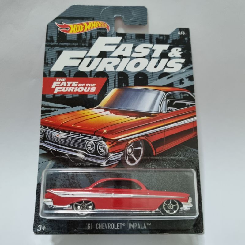 รถเหล็ก Hotwheels 61 CHEVROLET IMPALA FAST&FURIOUS (ib27)