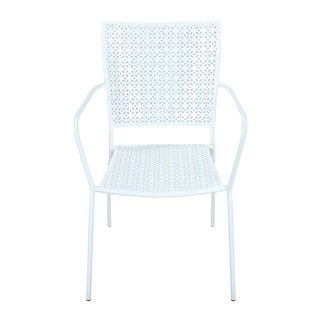 โต๊ะ เก้าอี้ เก้าอี้เหล็ก SPRING AURORA สีขาว เฟอร์นิเจอร์นอกบ้าน สวน อุปกรณ์ตกแต่ง STEEL CHAIR SPRING WHITE