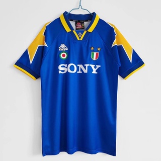 เสื้อกีฬาแขนสั้น ลายทีมชาติฟุตบอล Juventus Away 95 ชุดเยือน คุณภาพสูง