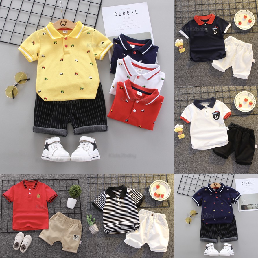 ชุดเด็กชาย [A1-10] เสื้อโปโล ชุดเสื้อโปโลเด็ก IC