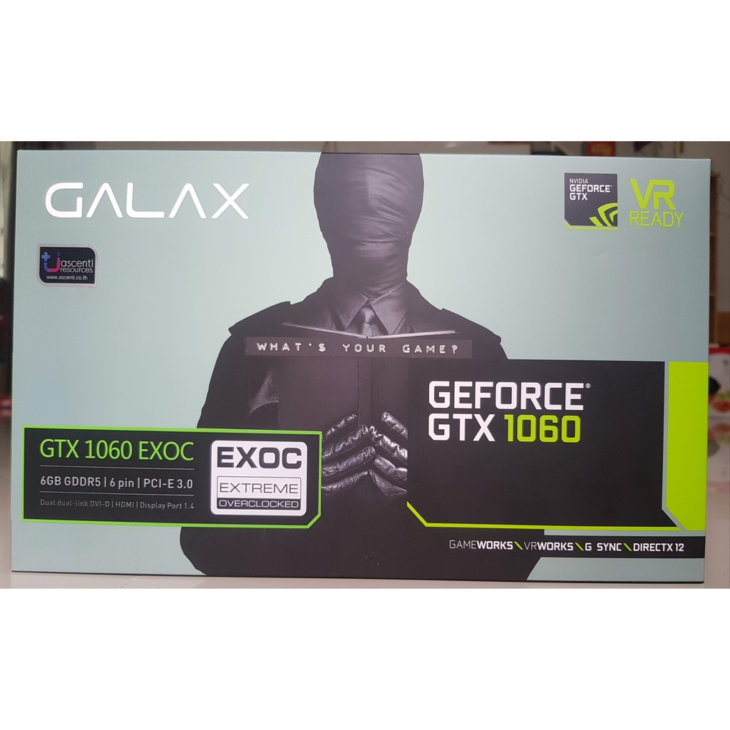 GALAX GeForce® GTX 1060 EXOC 6GB ของใหม่ (ประกัน Ascenti  11/2020)