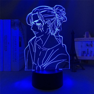 Attack On Titan โคมไฟ Led Night Light รูปการ์ตูนอนิเมะเปลี่ยนสีได้สําหรับตกแต่งบ้าน