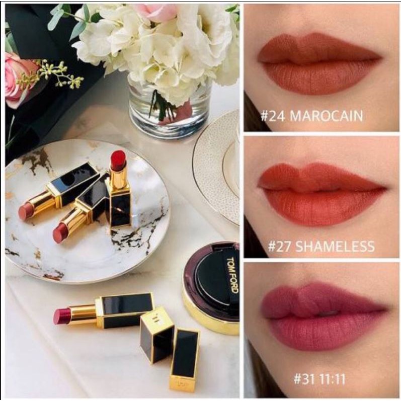 พร้อมส่ง ลิปสติก ทอมฟอร์ด สี 31 11:11 ของแท้ 100% Luscious Tom Ford Lip  Color Satin Matte - # 31 11:11  | Shopee Thailand