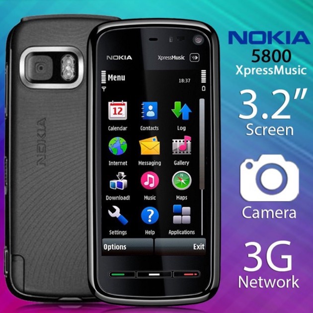 โทรศัพท์มือถือโนเกียปุ่มกด  NOKIA 5800 (สีดำ)  จอ  3.2นิ้ว 3G/4G รุ่นใหม่ 2020