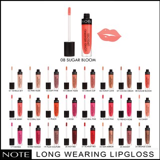 NOTE COSMETICS LONG WEARING LIPGLOSS 08 SUGAR BLOOM