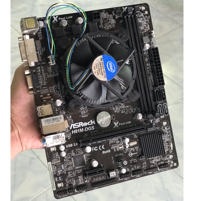 ชุด mb Mb asrock h81m-dgs+CPU G3220